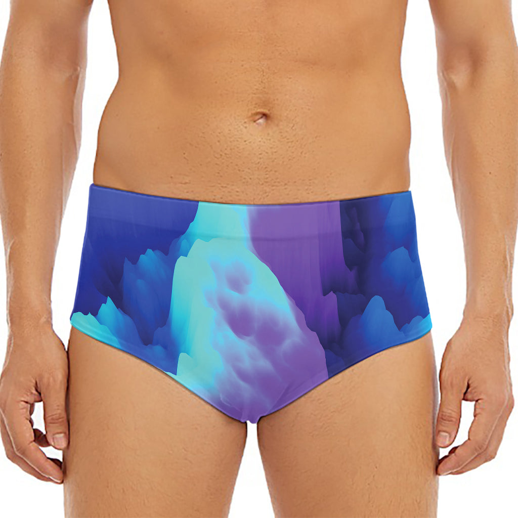 Colorful Cloud Print Men's Triangle Swim Briefs