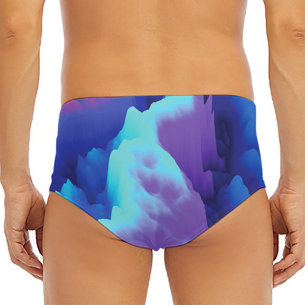 Colorful Cloud Print Men's Triangle Swim Briefs