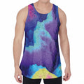 Colorful Cloud Print Men's Velvet Tank Top