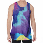 Colorful Cloud Print Men's Velvet Tank Top