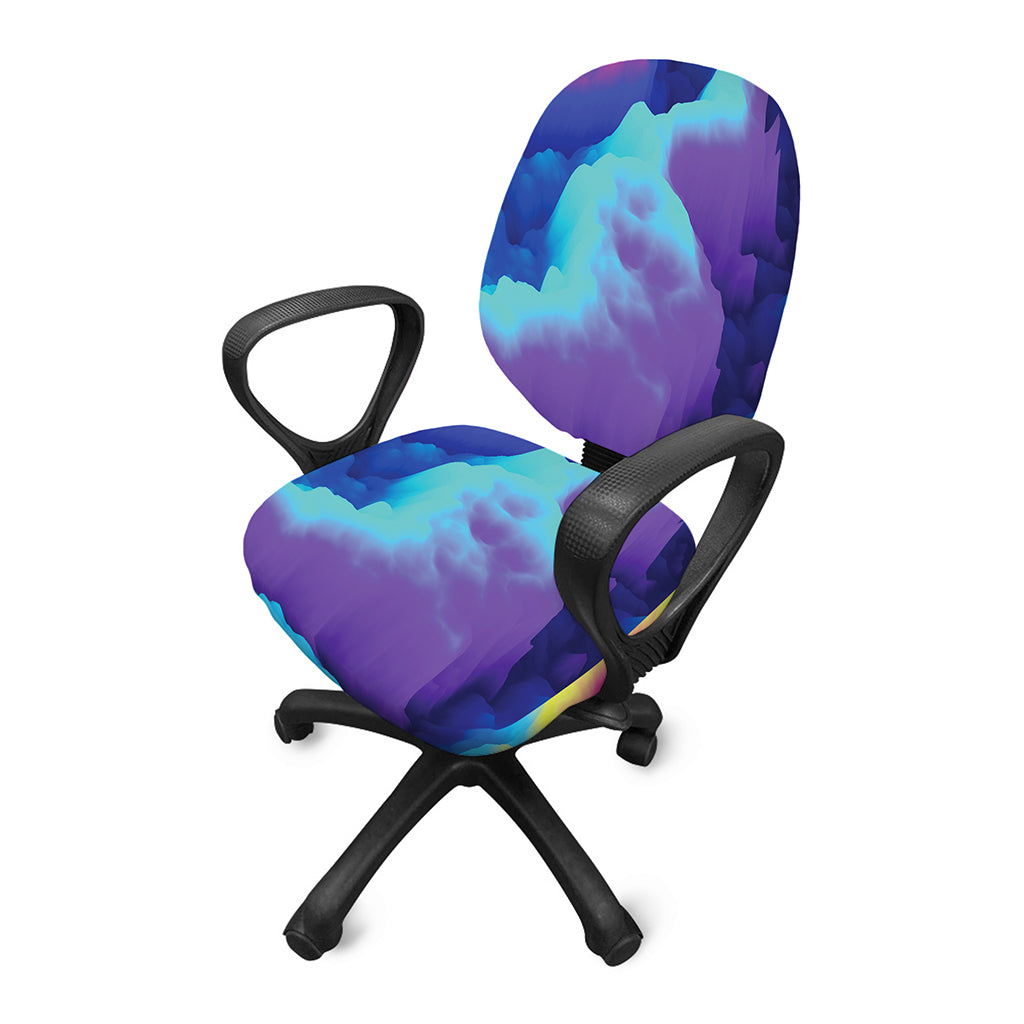 Colorful Cloud Print Office Chair Cover