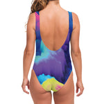 Colorful Cloud Print One Piece Swimsuit