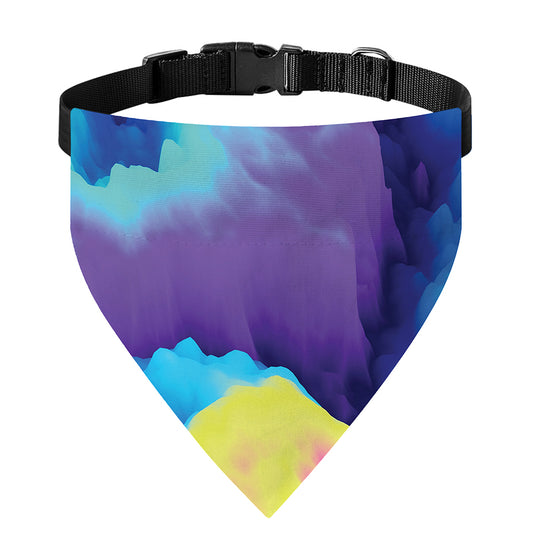 Colorful Cloud Print Over The Collar Dog Bandana