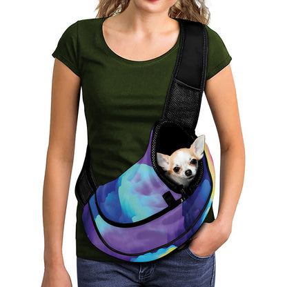 Colorful Cloud Print Pet Sling Carrier