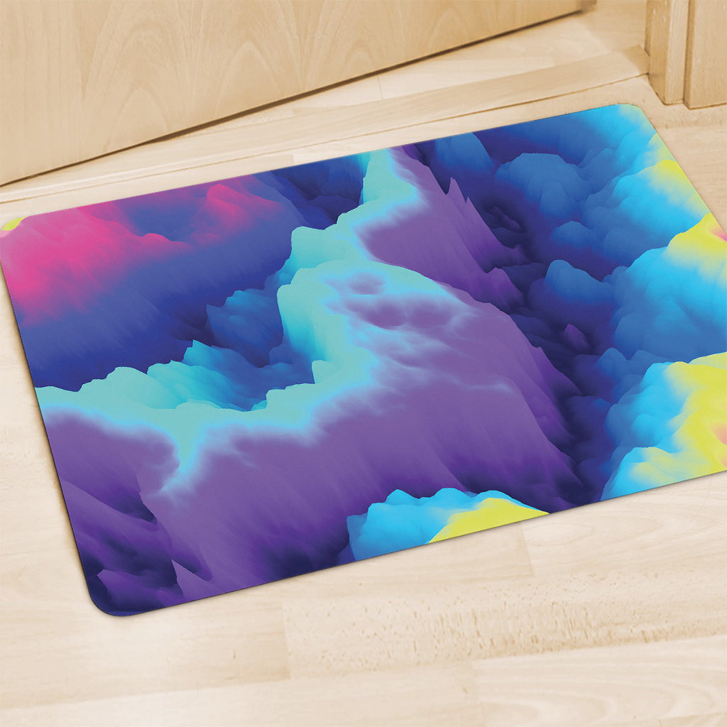 Colorful Cloud Print Polyester Doormat
