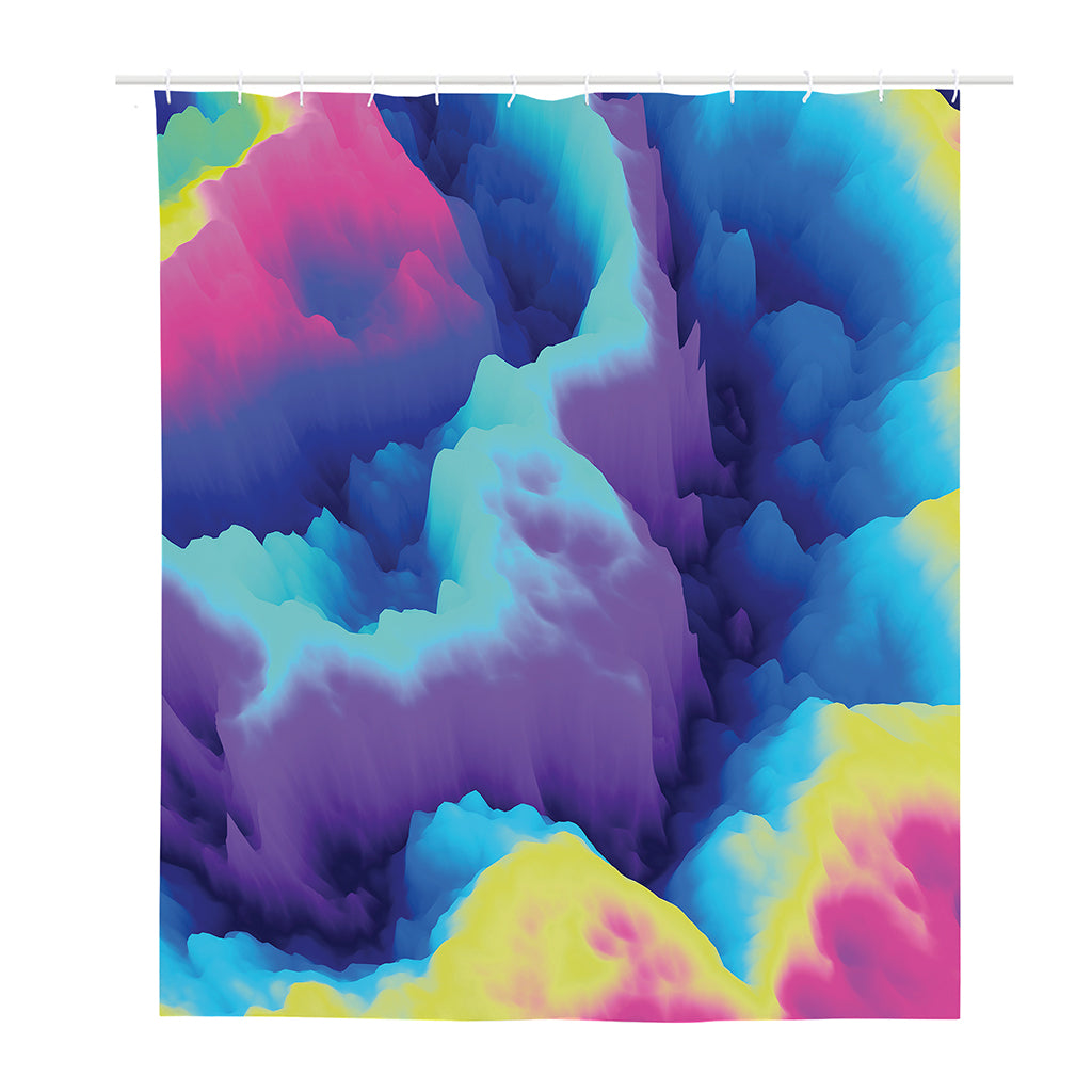 Colorful Cloud Print Polyester Shower Curtain