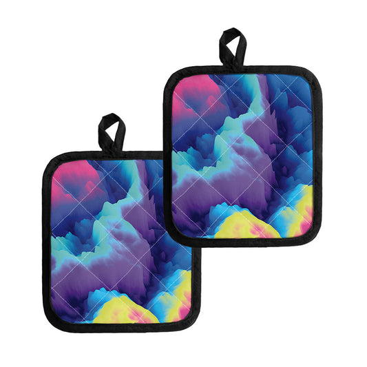 Colorful Cloud Print Pot Holders