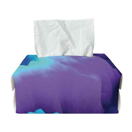 Colorful Cloud Print Rectangle Tissue Box Cover