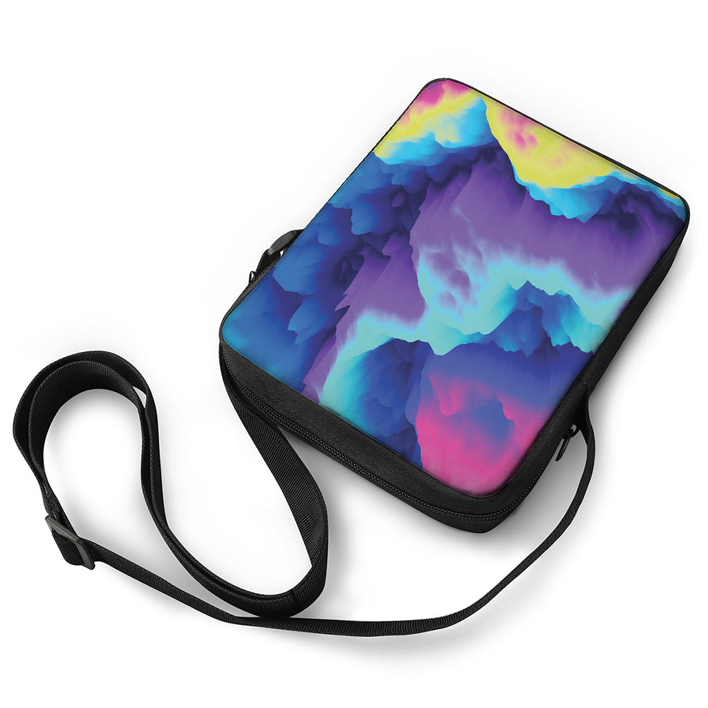 Colorful Cloud Print Rectangular Crossbody Bag