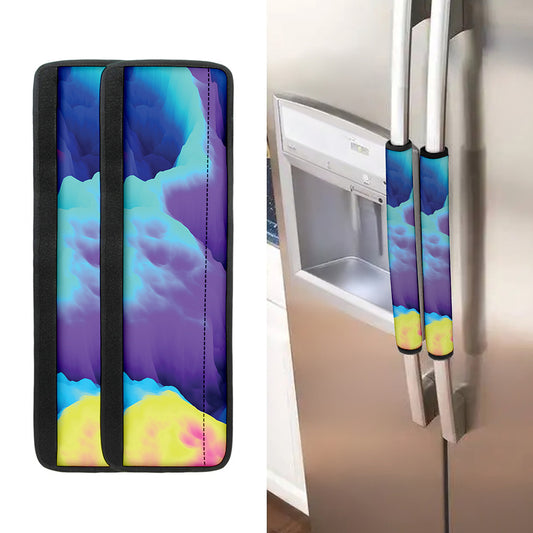 Colorful Cloud Print Refrigerator Handle Covers