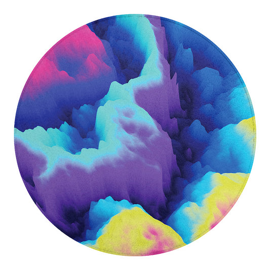 Colorful Cloud Print Round Blanket