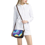 Colorful Cloud Print Saddle Bag