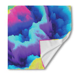 Colorful Cloud Print Silk Bandana