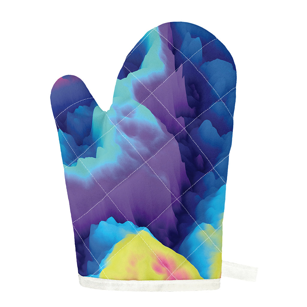 Colorful Cloud Print Single Oven Mitt