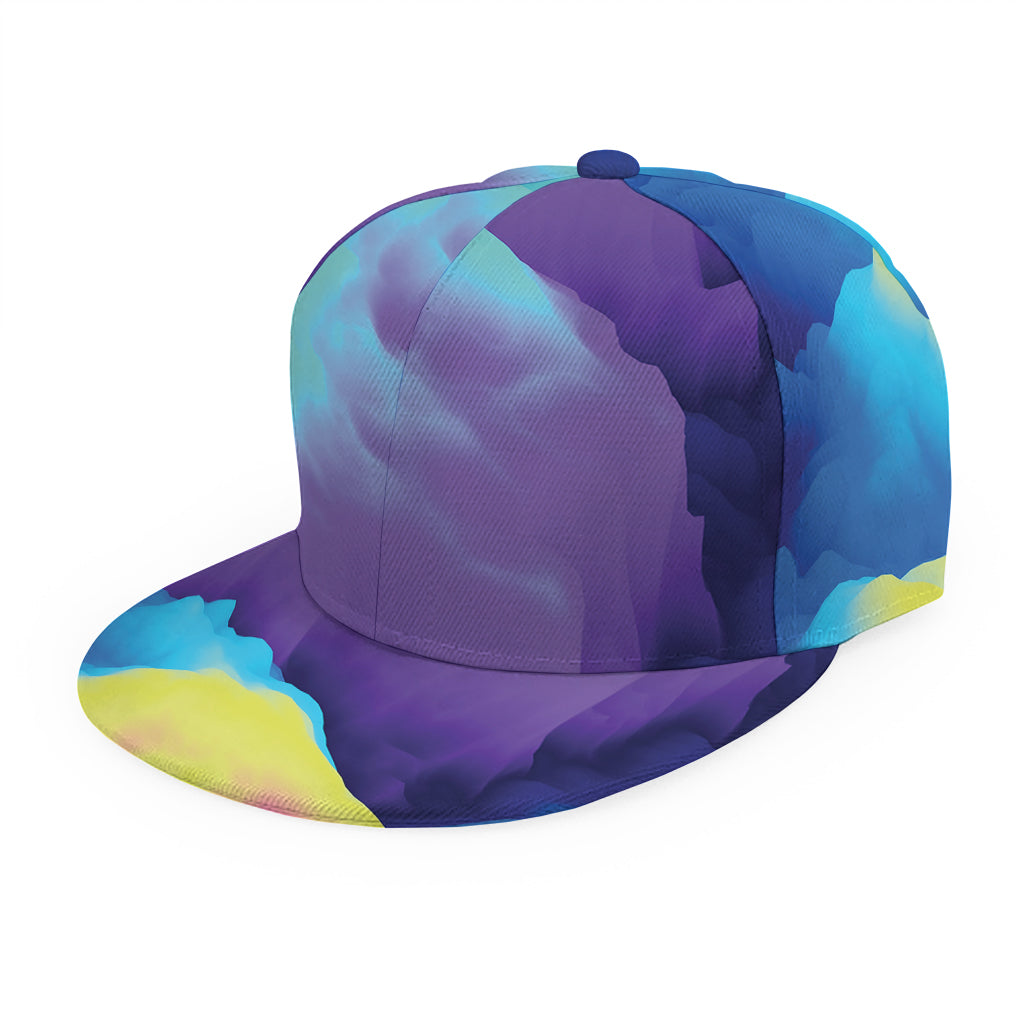 Colorful Cloud Print Snapback Cap