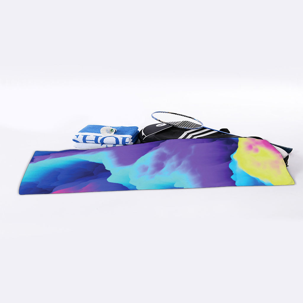 Colorful Cloud Print Sports Towel