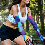 Colorful Cloud Print Sun Protection Arm Sleeves