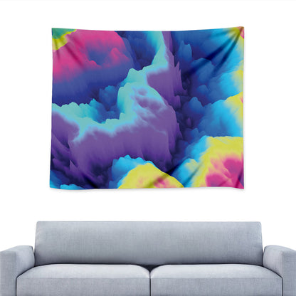 Colorful Cloud Print Tapestry
