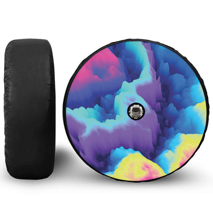 Colorful Cloud Print Tire Cover With Camera Hole