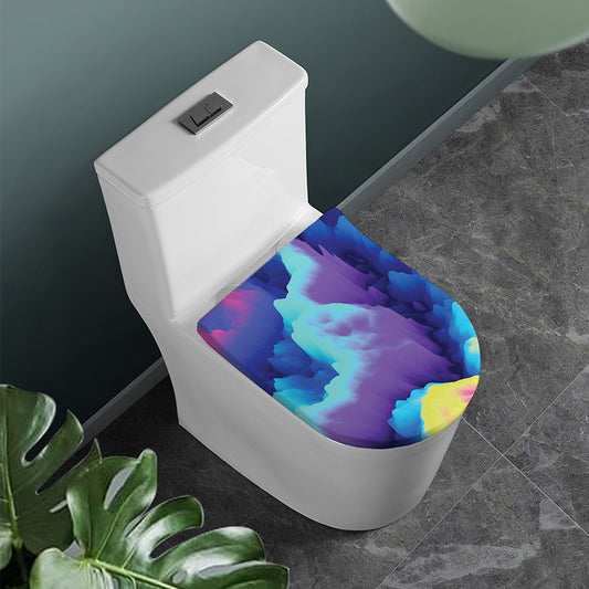 Colorful Cloud Print Toilet Lid Cover