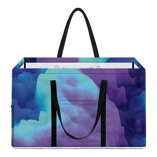 Colorful Cloud Print Utility Tote Bag