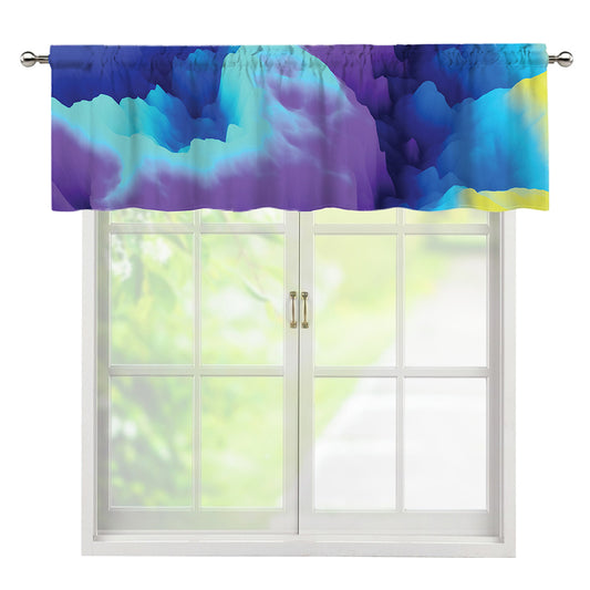 Colorful Cloud Print Window Valance