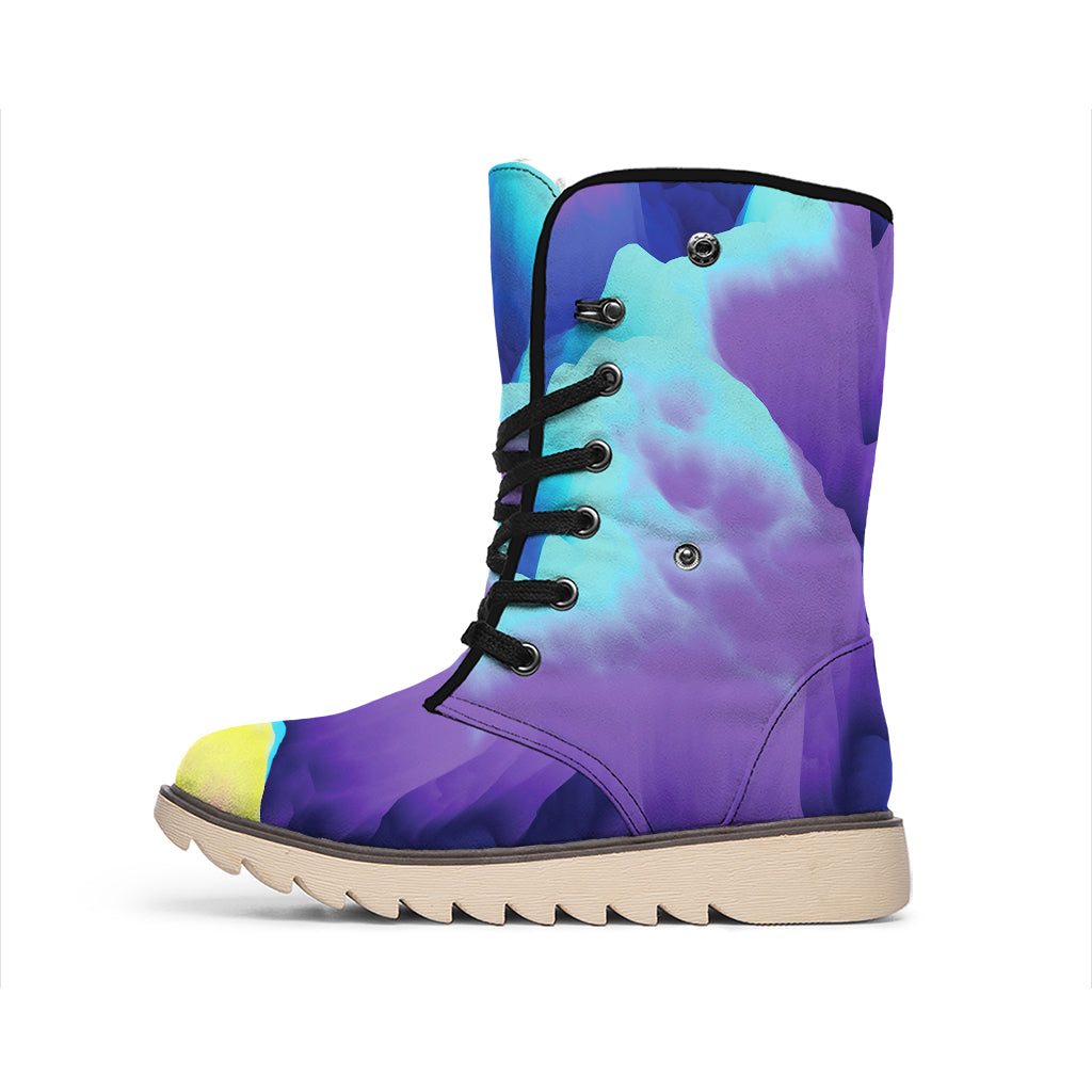 Colorful Cloud Print Winter Boots