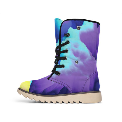 Colorful Cloud Print Winter Boots