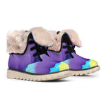 Colorful Cloud Print Winter Boots