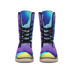 Colorful Cloud Print Winter Boots