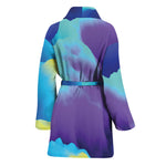 Colorful Cloud Print Women's Bathrobe