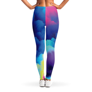 Colorful Cloud Print Women's Leggings