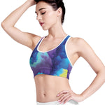 Colorful Cloud Print Women's Sports Bra