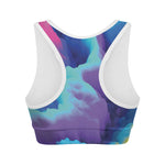 Colorful Cloud Print Women's Sports Bra
