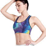 Colorful Cloud Print Women's Sports Bra