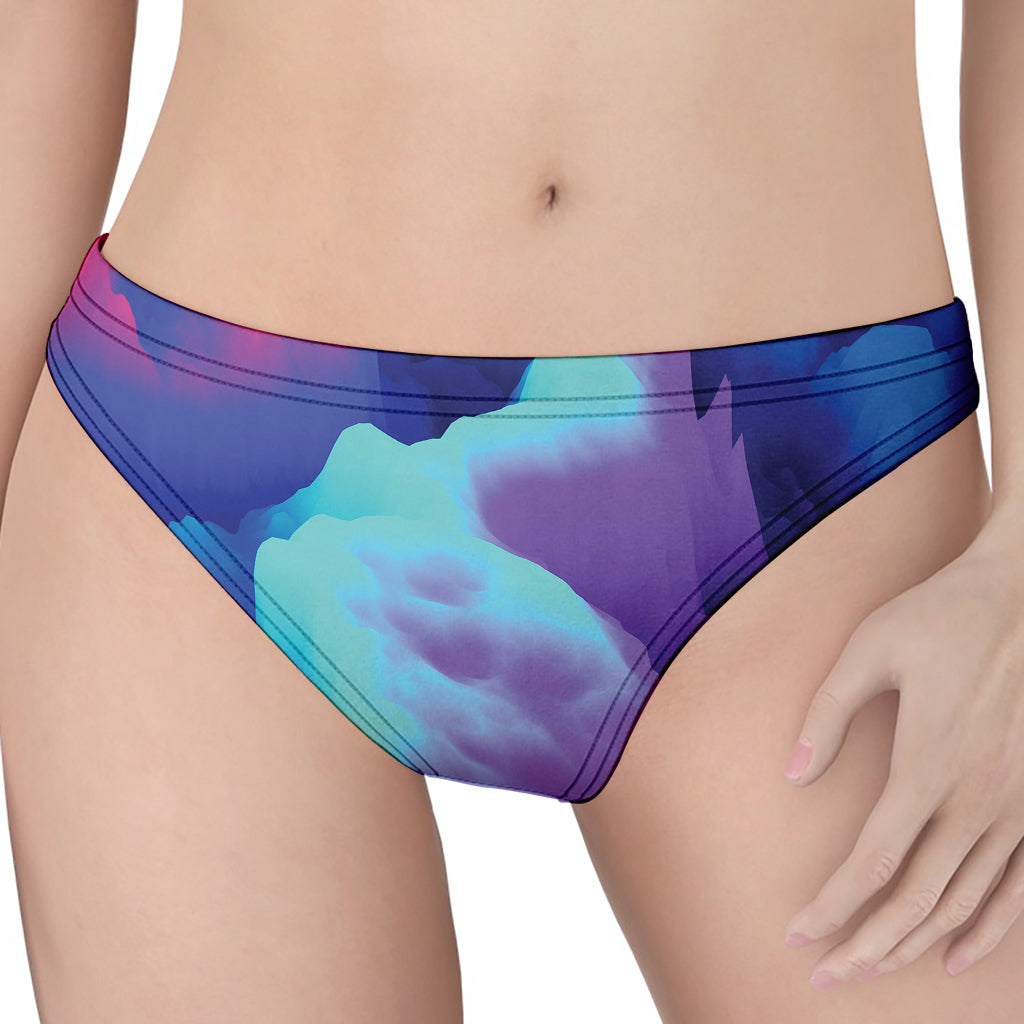 Colorful Cloud Print Women's Thong