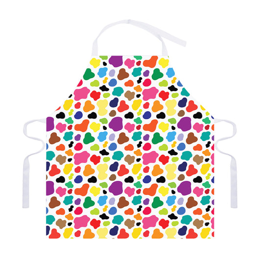 Colorful Cow Pattern Print Adjustable Apron