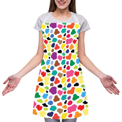 Colorful Cow Pattern Print Adjustable Apron
