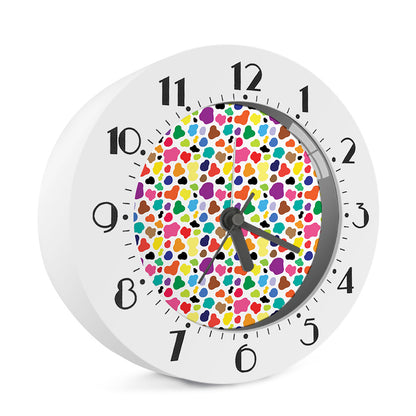 Colorful Cow Pattern Print Alarm Clock