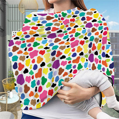Colorful Cow Pattern Print Baby Seat Cover