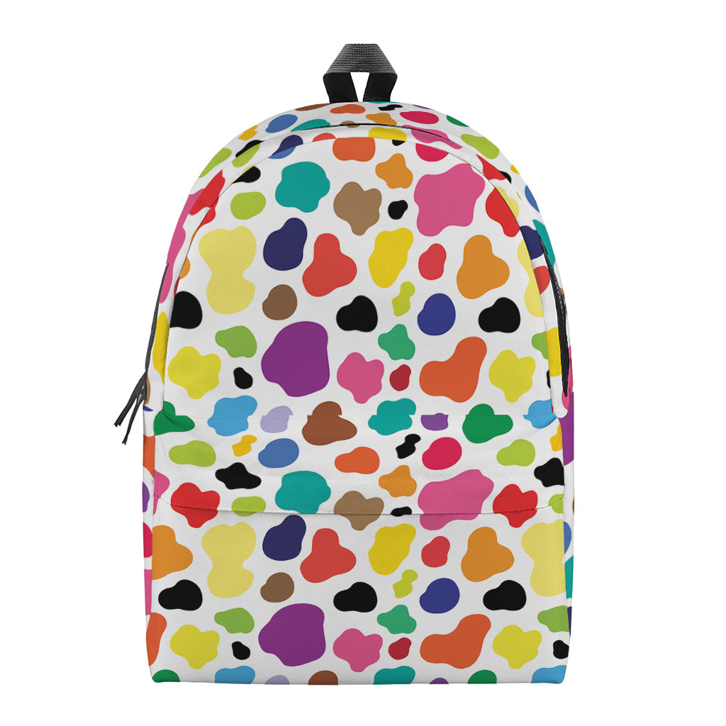 Colorful Cow Pattern Print Backpack