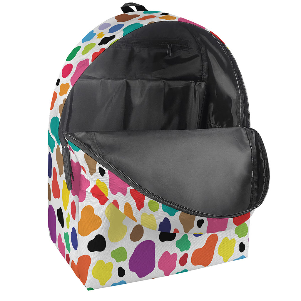 Colorful Cow Pattern Print Backpack