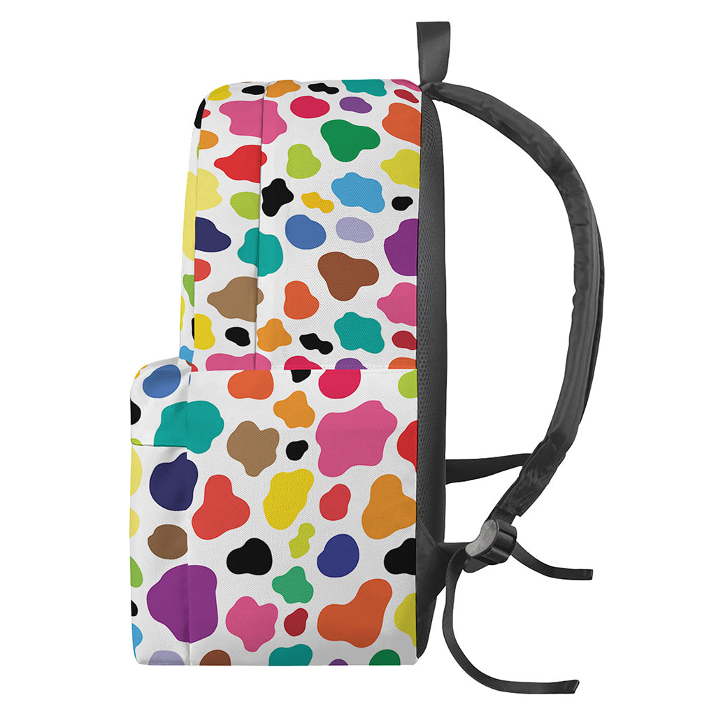 Colorful Cow Pattern Print Backpack