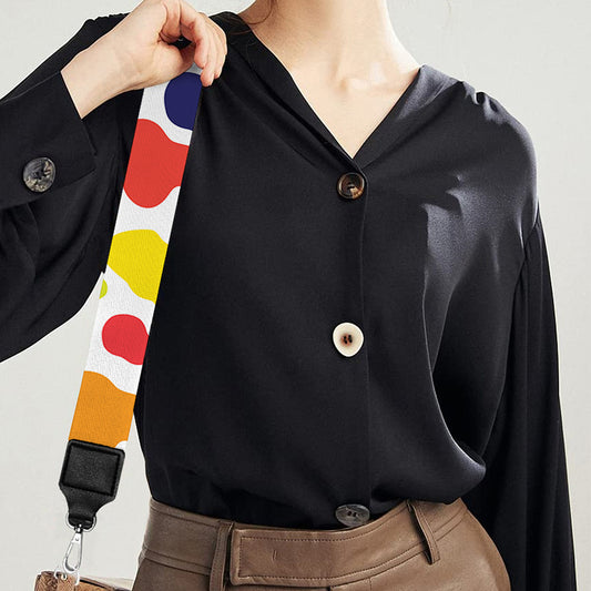 Colorful Cow Pattern Print Bag Strap