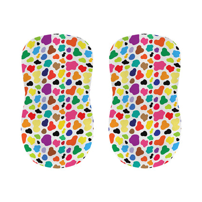 Colorful Cow Pattern Print Bar Stool Covers