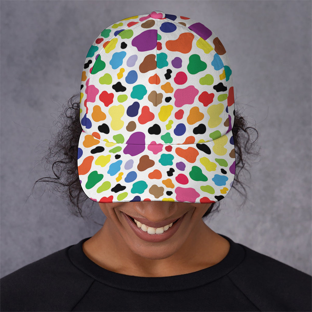 Colorful Cow Pattern Print Baseball Cap
