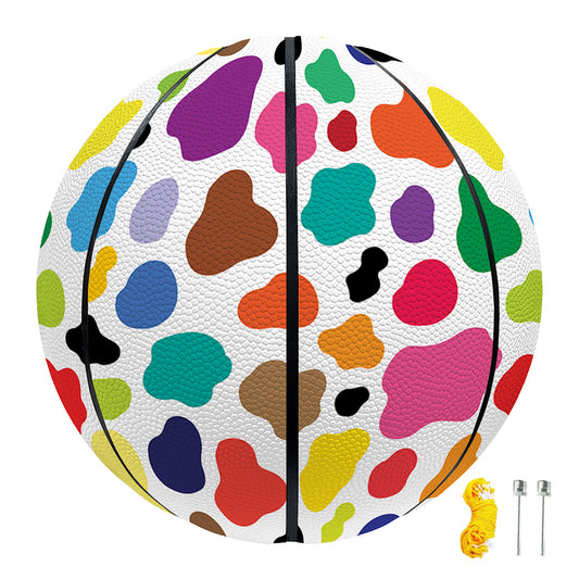 Colorful Cow Pattern Print Basketball