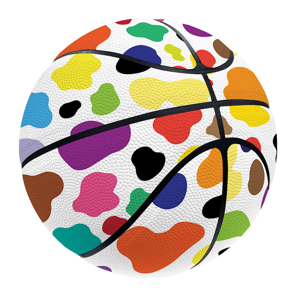 Colorful Cow Pattern Print Basketball