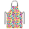 Colorful Cow Pattern Print Bib Apron With Pocket