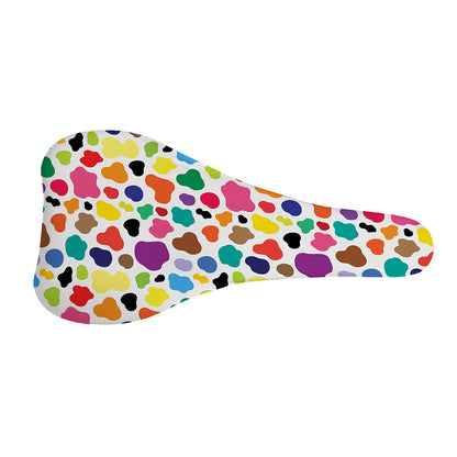 Colorful Cow Pattern Print Bicycle Seat Cover